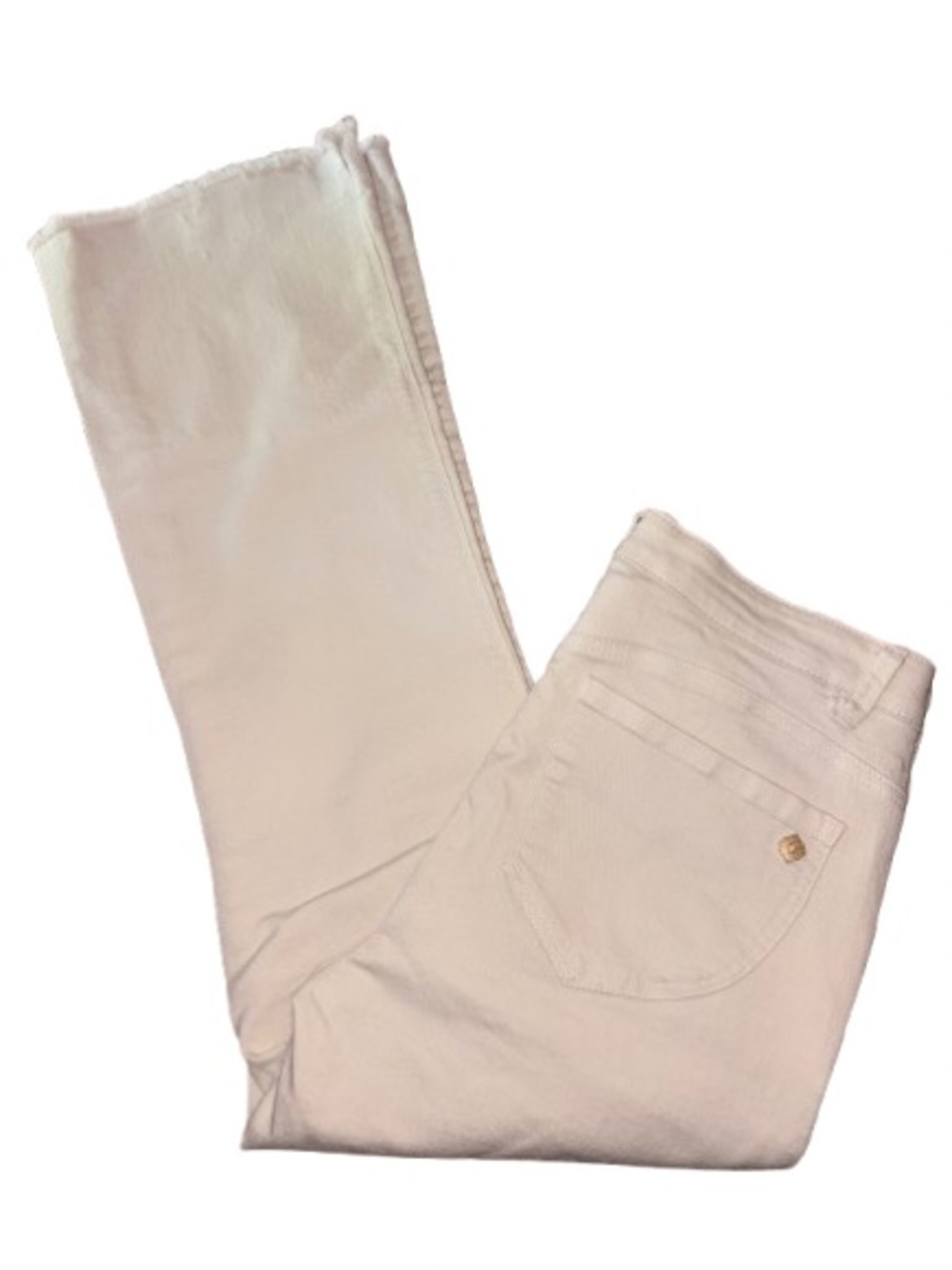 Democracy AB Solution Skyrise cream denim jeans with frayed hem size 10 - Picture 5 of 11